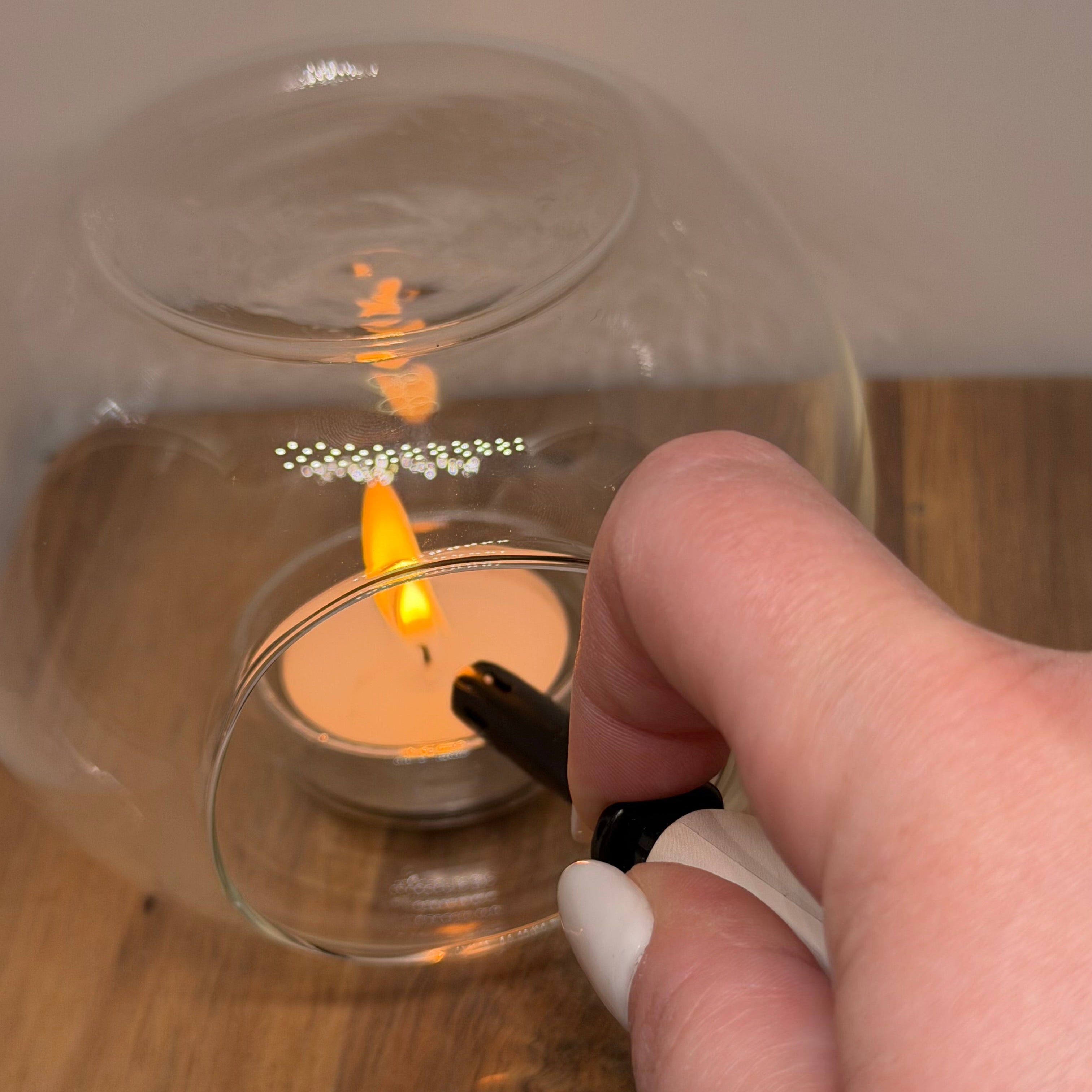 Wax Burner – Glob din Sticlă Transparentă