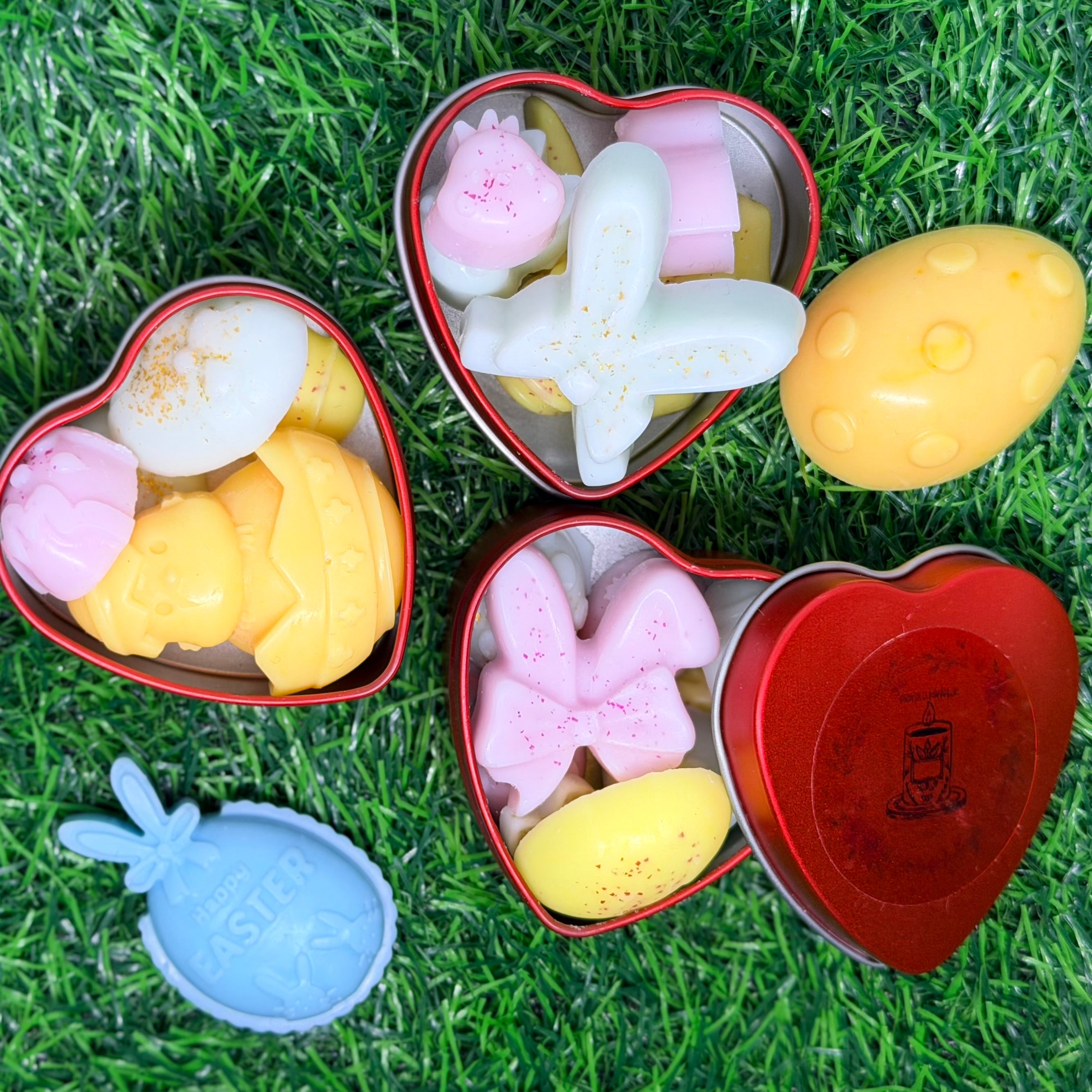 Set 3 cutii cu wax melts -iepurași și ouă Paște