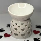 Wax Burner Ceramic cu Inimi - Difuzor Aromaterapie