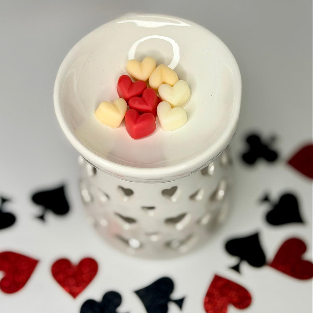 Wax Burner Ceramic cu Inimi - Difuzor Aromaterapie