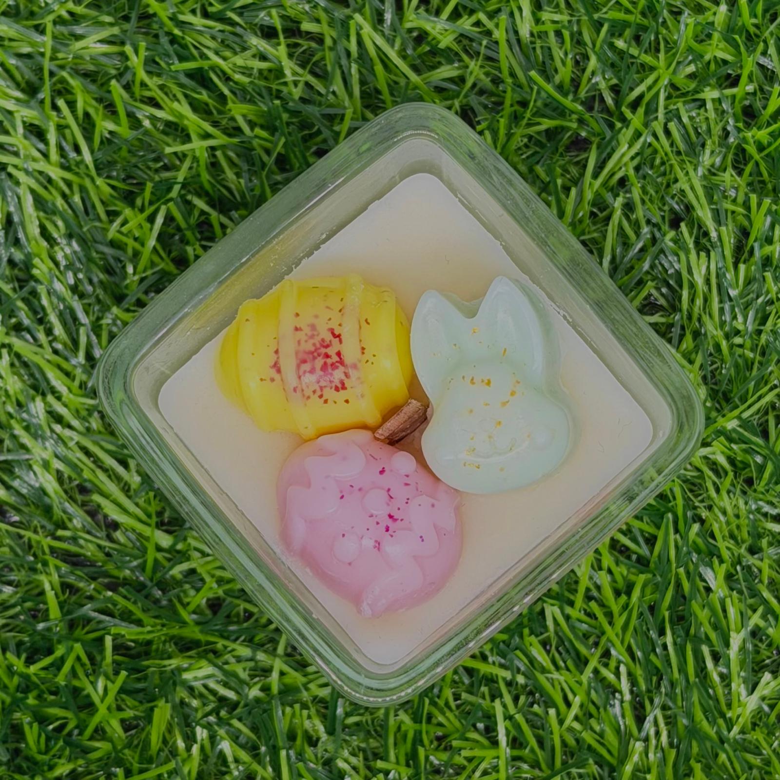 Mini Lumânare cu Fitil de Lemn - simboluri de Paște