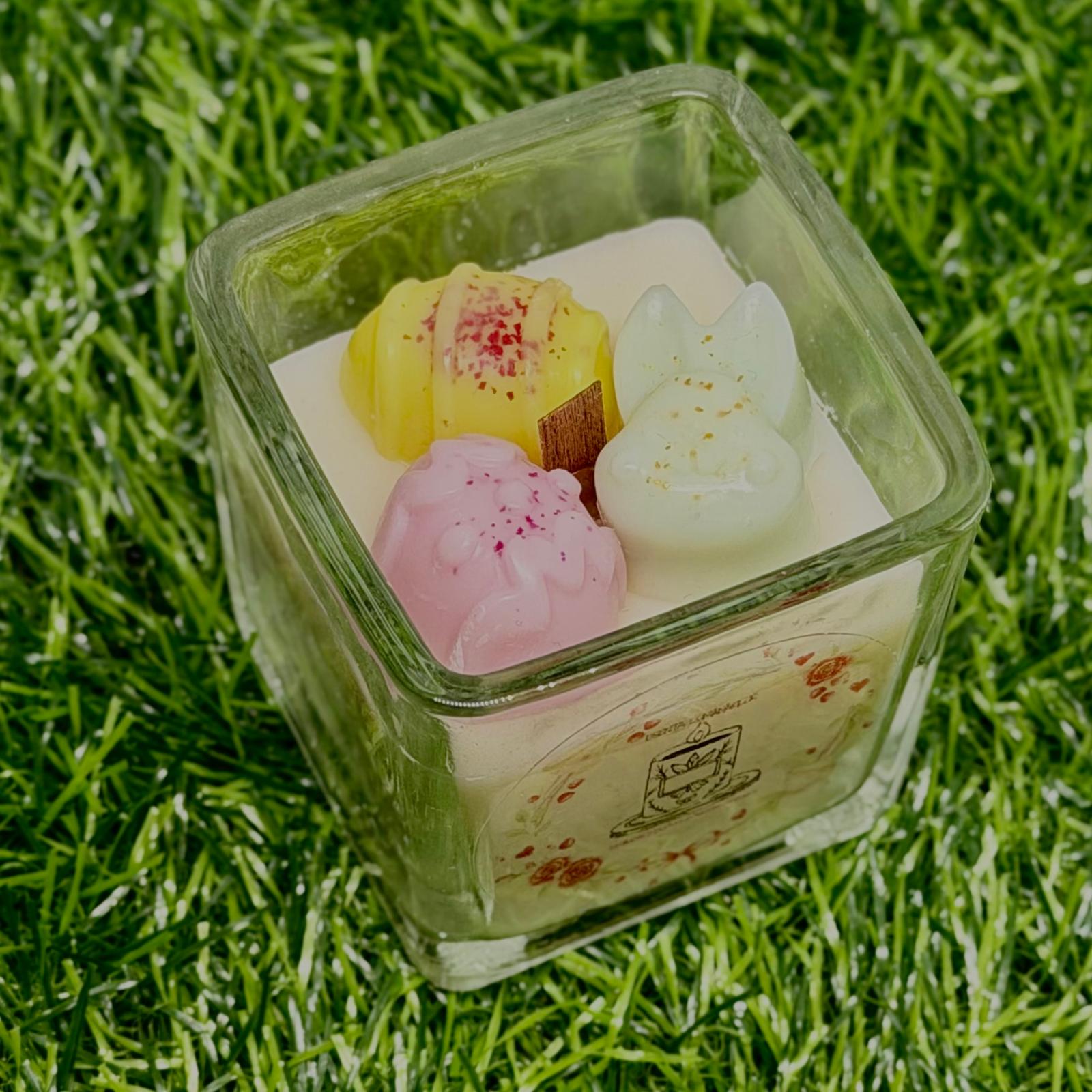 Mini Lumânare cu Fitil de Lemn - simboluri de Paște